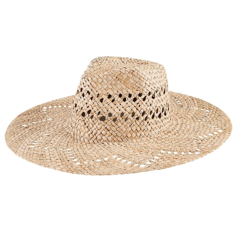 *Great Condition* SAN DIEGO HAT CO. - Seagrass Zig Zag Brim Fedora